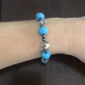 Handmade Blue & Silver bracelet